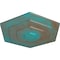 Ekena Millwork Woodruff Ceiling Medallion, Hand-Painted Copper Green Patina, 23 1/4"OD x 7/8"P CM23WFCGS - alternate 3